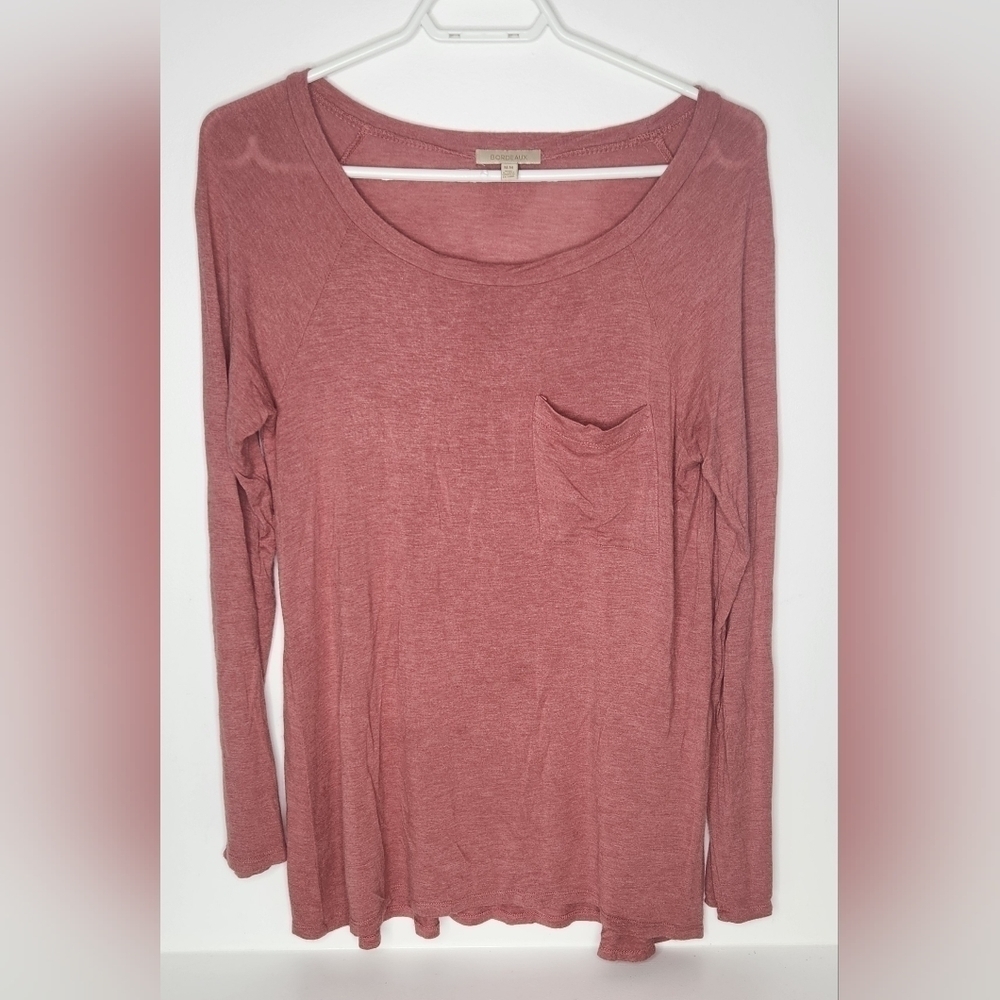 Bordeaux Long Sleeve Pink Shirt Size M